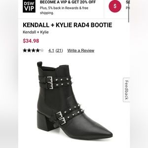 Kendall and Kylie rad4 studded bootie, black